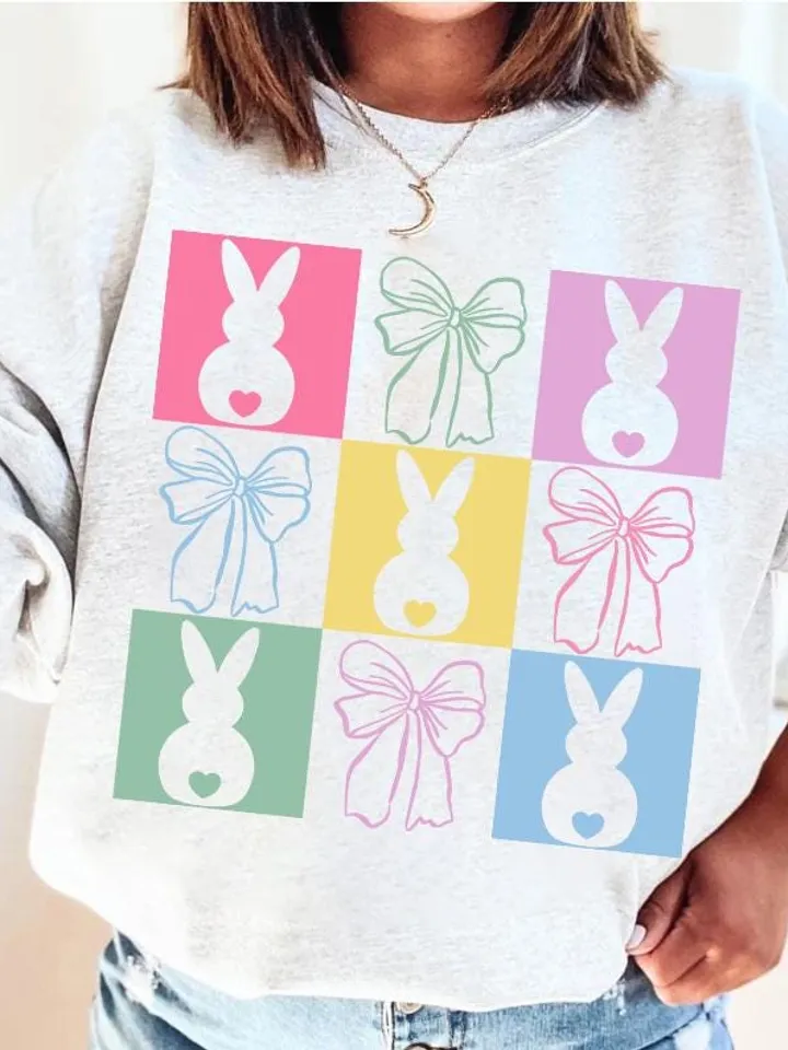 Retro Checkered Easter Coquette Png, Easter Bunny png, Easter png, Coquette Easter png, Girls Easter Png, Christian Easter, Happy Easter Png
