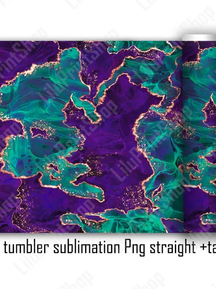 Marble tumbler wrap Agate tumbler wrap Geode Emerald & purple sublimation design PNG 20oz skinny straight tapered tumbler digital