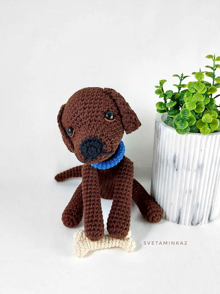 Labrador Crochet Pattern Puppy Amigurumi Toy. Digital Download. PDF.