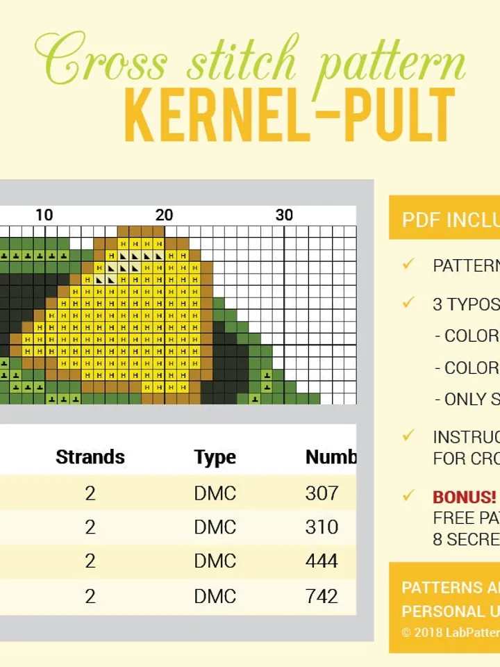 Cross stitch pattern Kernel-Pult Cross stitch pattern Plants vs Zombies PDF Format Instant Download Home decor Modern
