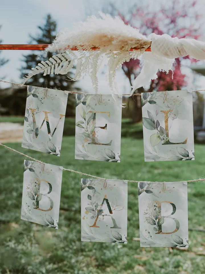 Welcome Baby Banner Winnie the Pooh Party; Winnie Pooh Baby Shower; Editable Welcome Banner; Baby Shower Party Decoration Pooh pg123