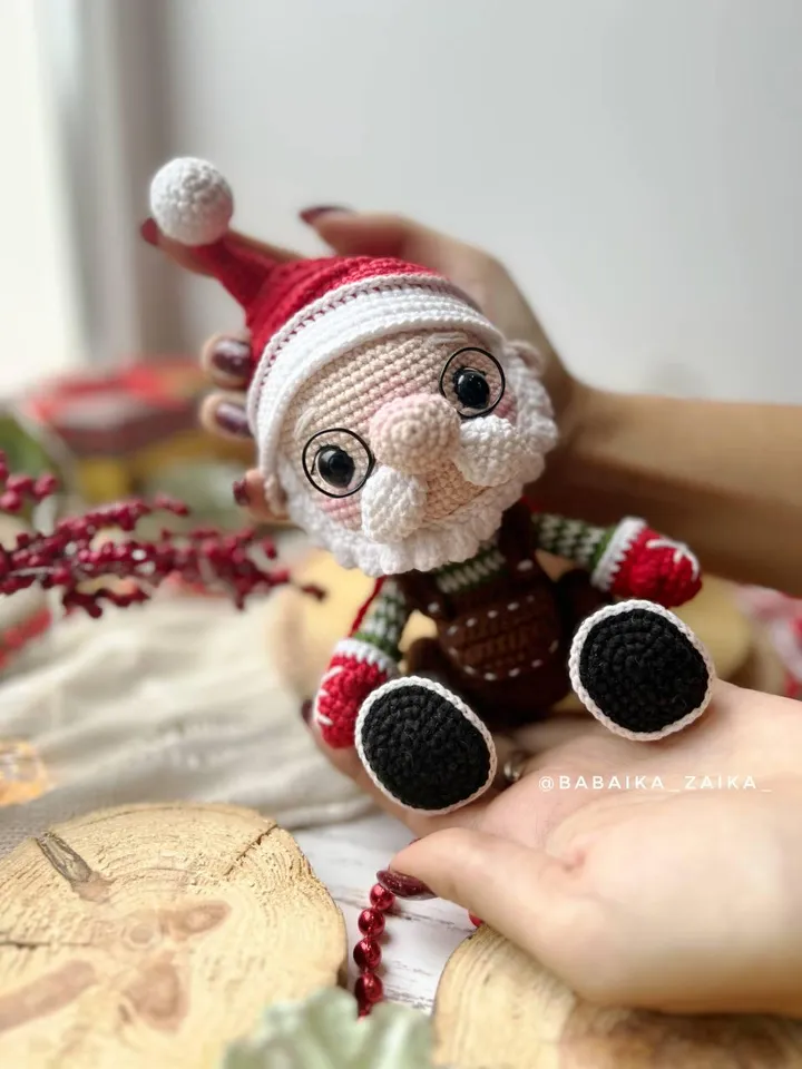 PDF Crochet Pattern Christmas Santa Claus,  Amigurumi Santa, Christmas ornaments, Christmas Decor, Amigurumi Christmas Toy, Amigurumi Gnome