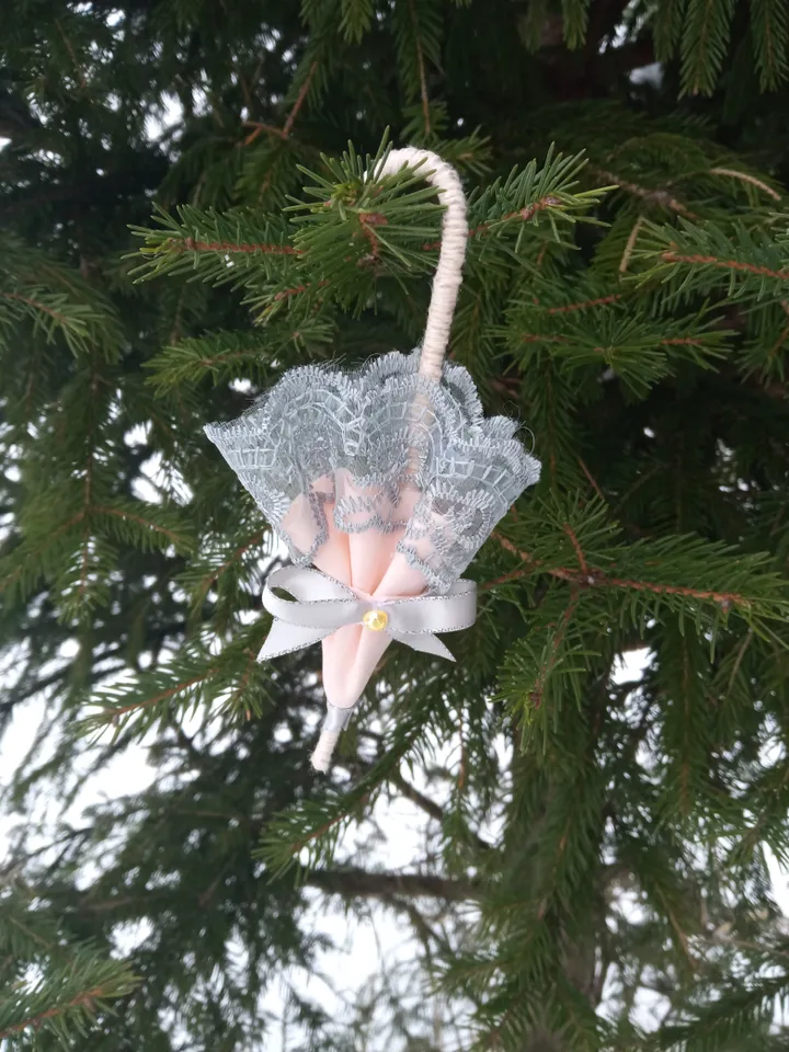 Set of 3 umbrellas pendant/ handmade umbrellas/ Christmas tree ornament/Xmas decor/home decoration/kitchen decor