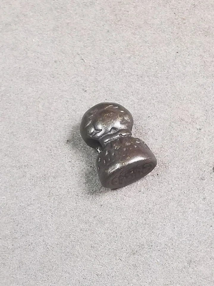 Gandhanra Handmade Tibetan Amulet,Stupa Pagoda Stamp Pendant Bead,Spacer Bead for Mala,Bag Hanging,Prayer Bead Accessories,0.5" × 0.35"