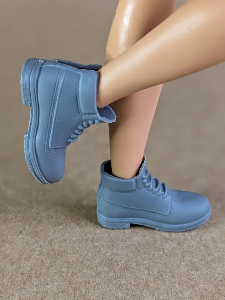 Classic gray resin hiking boots for 1/6 scale male dolls