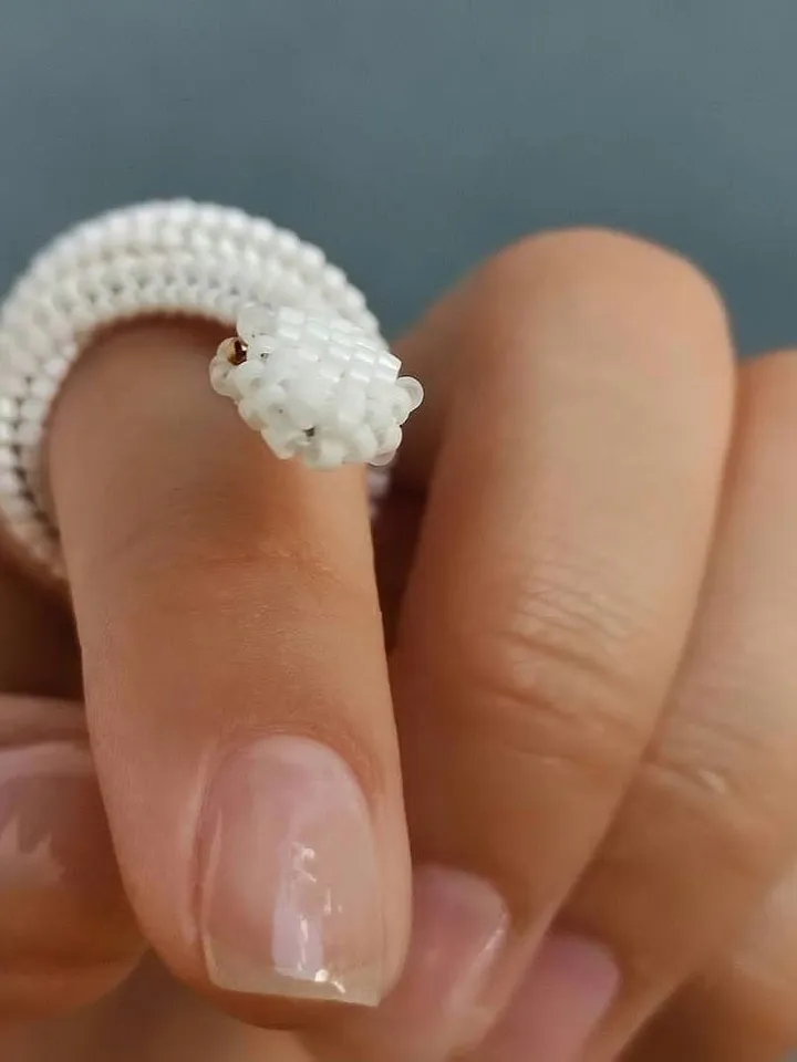 PDF tutorial - Beaded Snake ring