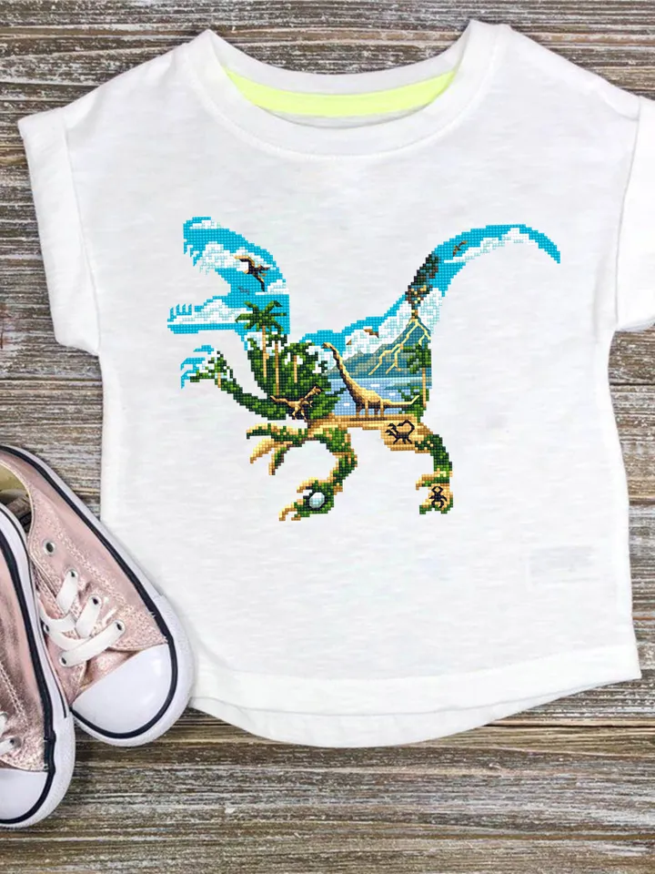 Dinosaur cross stitch pattern download PDF Ancient animal cross stitch chart Dinosaur world cross stitch, Dinosaur silhouette embroidery #D7