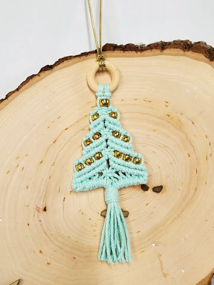 Macrame Tree Ornament Macrame Christmas Tree Macrame Christmas Ornaments Unbreakable Ornaments Holiday Car Charm Boho Tree Ornaments