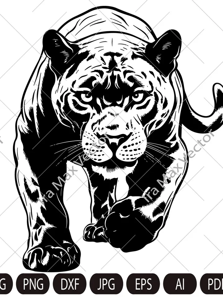 Panther svg, Panther attacking SVG, Panther Head Svg, Panther Mascot SVG, Panther print, Panther Png, Panther Clipart,Panther Files,Cut file