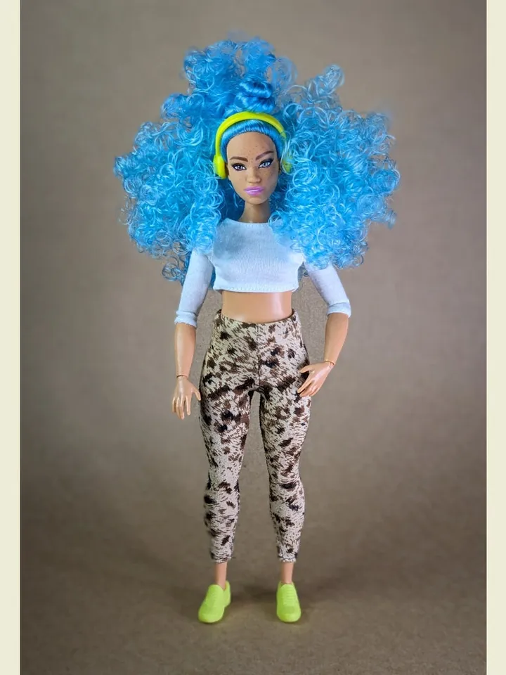 Leopard print leggings for 1/6 scale fashion female dolls
