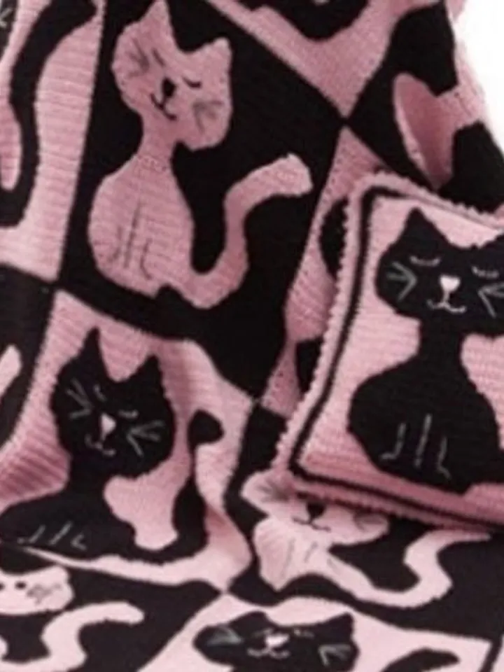 Cat Blanket crochet pattern, cat crochet blanket, baby crochet blanket pdf