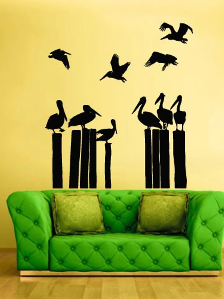 Pelicans Wall Decal Ocean house Vacation Decoration Sticker z826