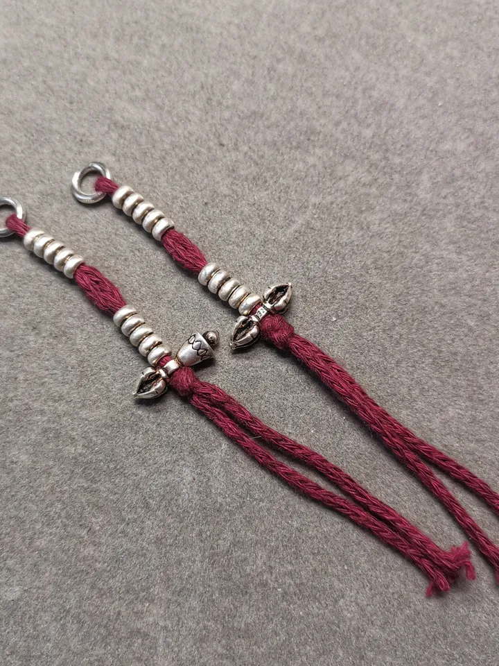 Gandhanra Handmade Tibetan Sterling Silver Mala Counters,Prayer Bead Accessories,with Dorje Vajra Pendant