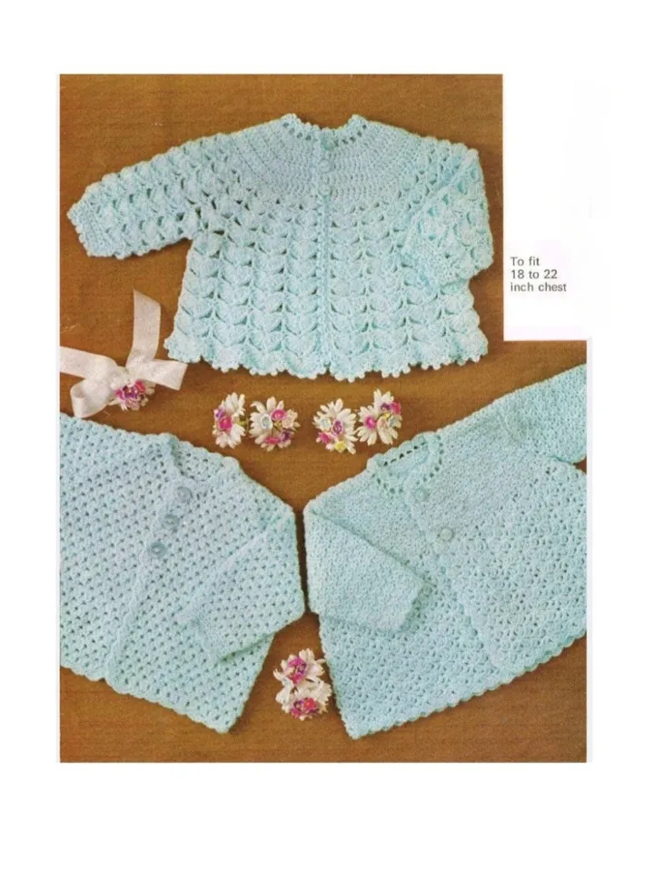 Baby cardigan crochet pattern, baby jacket crochet, set crochet pattern instant download