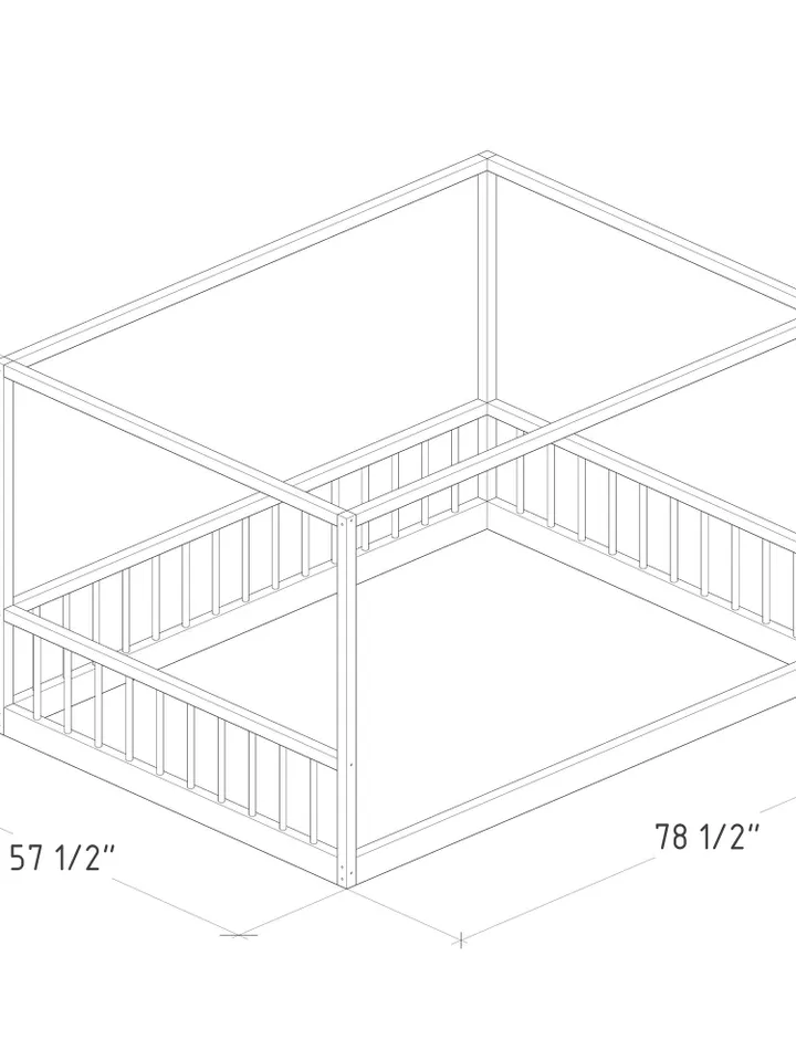 Canopy Floor Bed Plan, Full Size, PDF, DIY