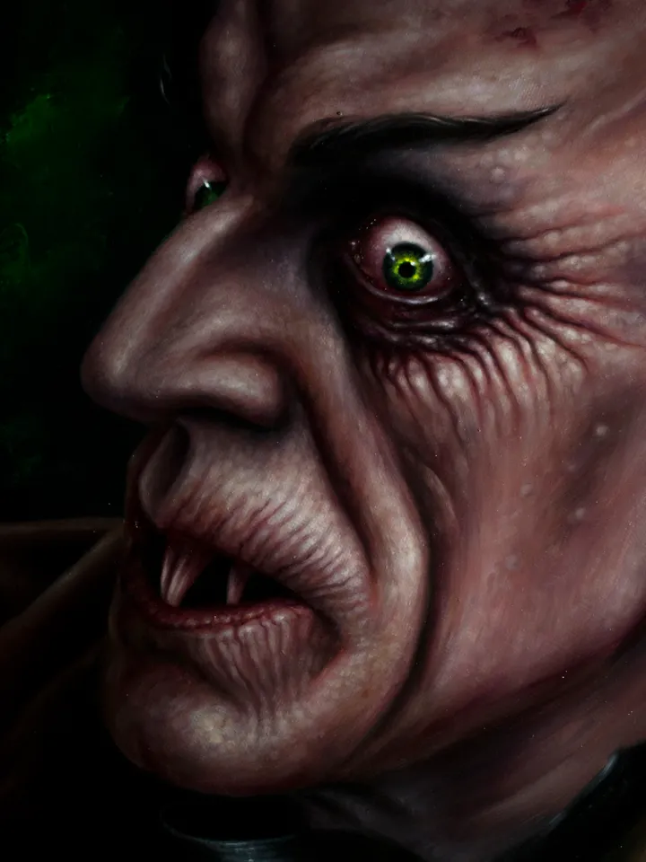 Oil painting Nosferatu Eine Symphonie des Grauens