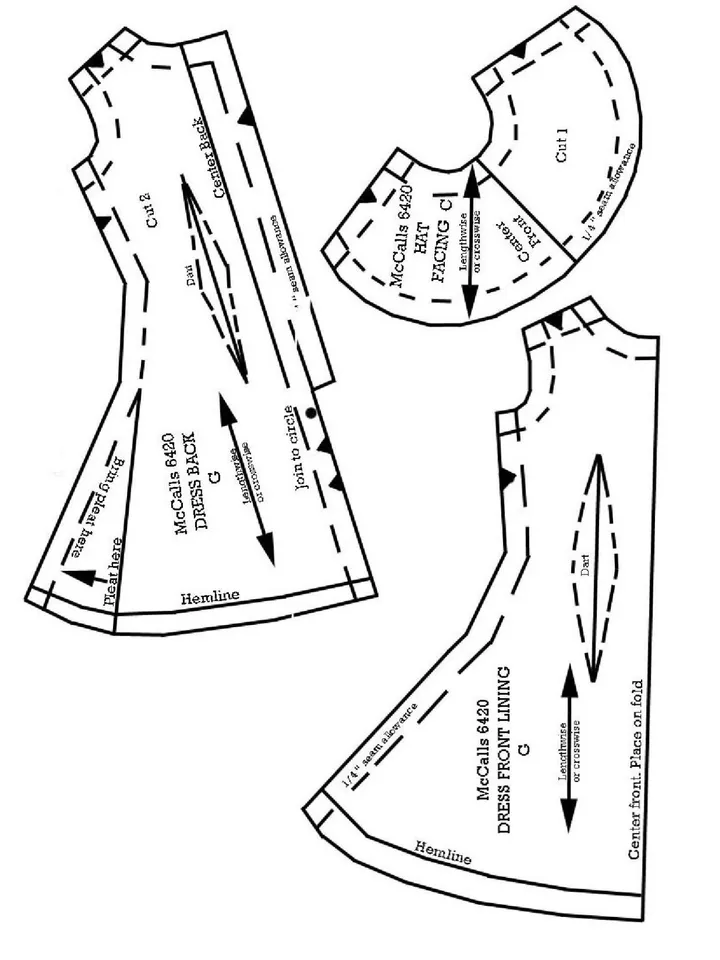 Copy McCalls 6420 Vintage Barbie and Ken Sewing Pattern Wardrobe Clothes for Dolls 11-1/2" - 12" Digital Download PDF