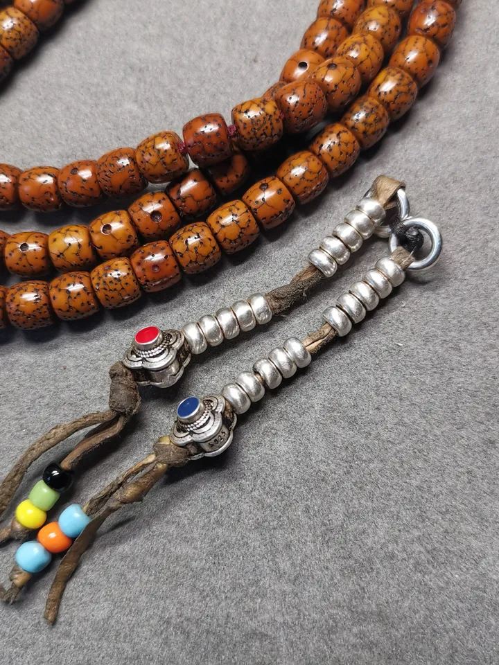 Gandhanra Handmade 5mm Silver Tibetan Buddhist Prayer Bead Counters for 6-15mm Mala