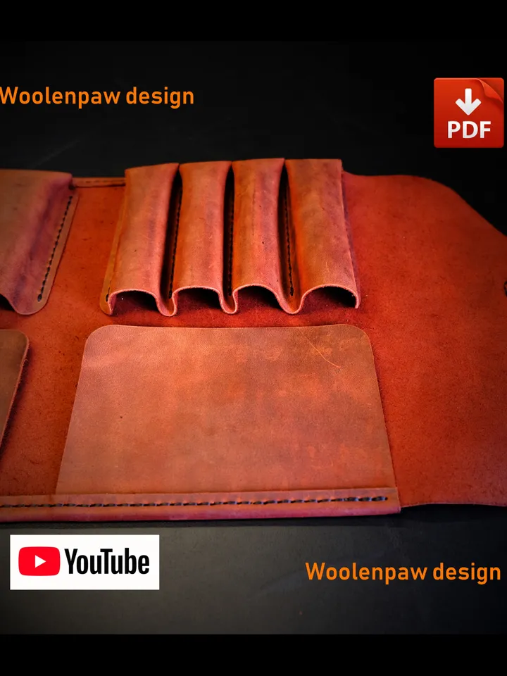 Leather pattern to make a Tool roll.OTH16