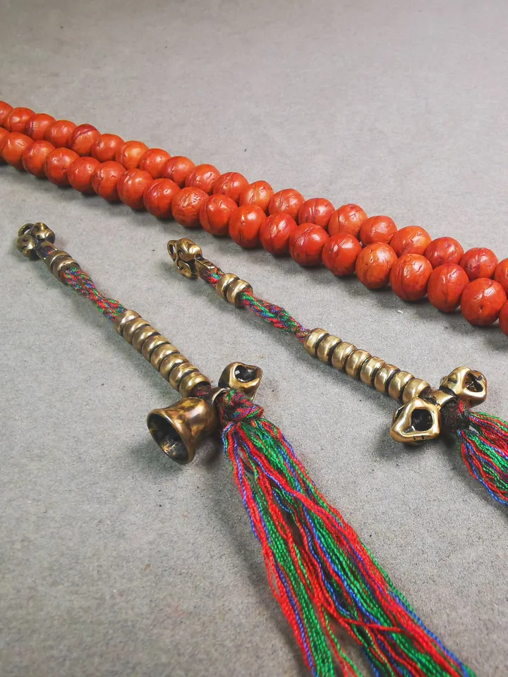 Gandhanra Handmade Tibetan Buddhist Mala Counters,Prayer Bead Counters,with Dorje and Vajra Pendant,Made of Brass