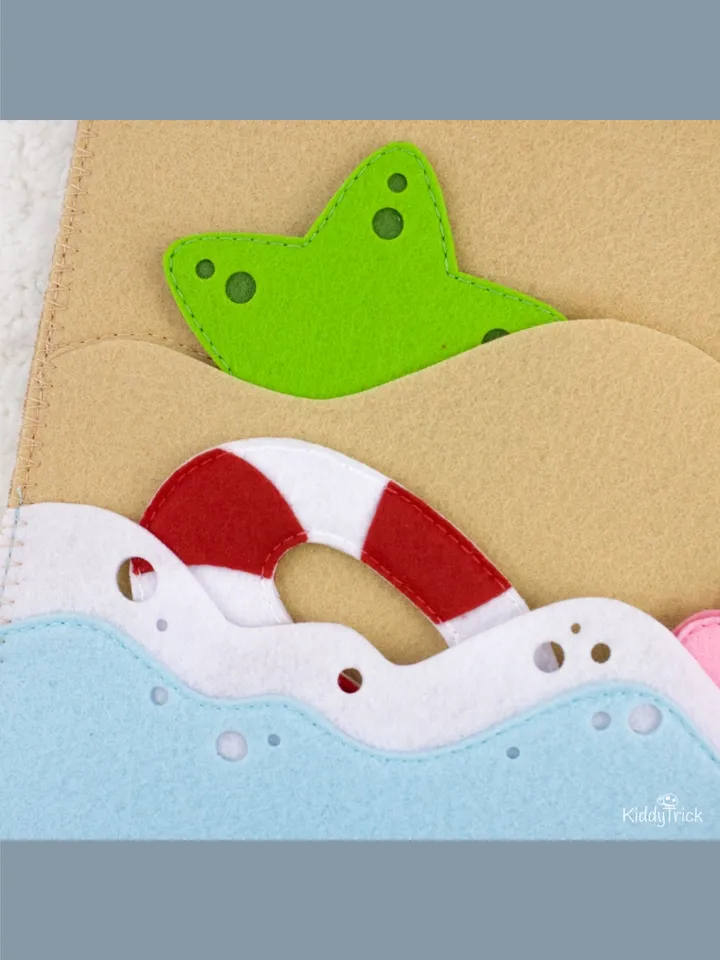 Beach - Felt Busy Book Page - Sewing Pattern