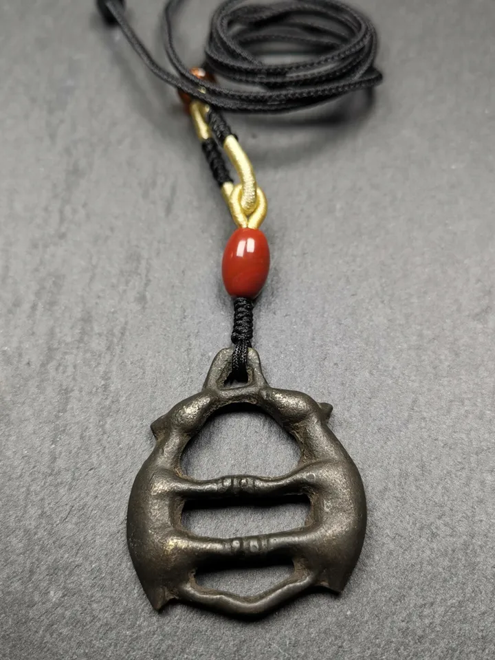 Gandhanra Antique Tibetan Buddhist Amulet Pair of Deer | Thokcha Protection Necklace for Harmony & Peace,Unique Spiritual Necklaces