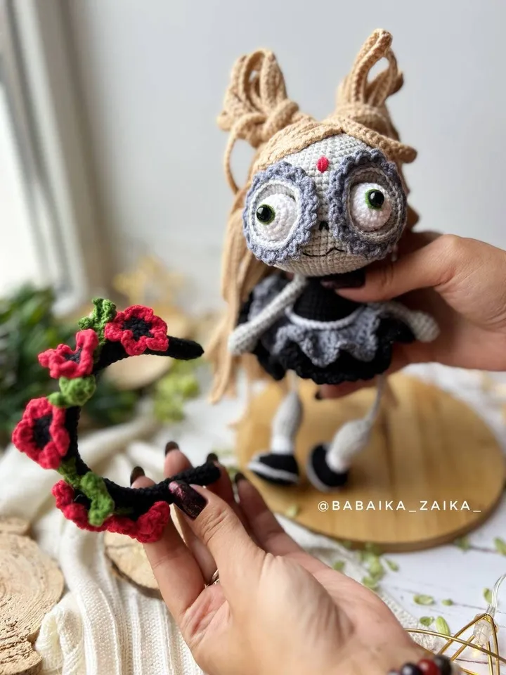 PDF Crochet Santa Muerte Pattern in Eng, Halloween Pattern, Crochet Monster, Doll Crochet Pattern, Skull Doll Santa Muerte patrón en español