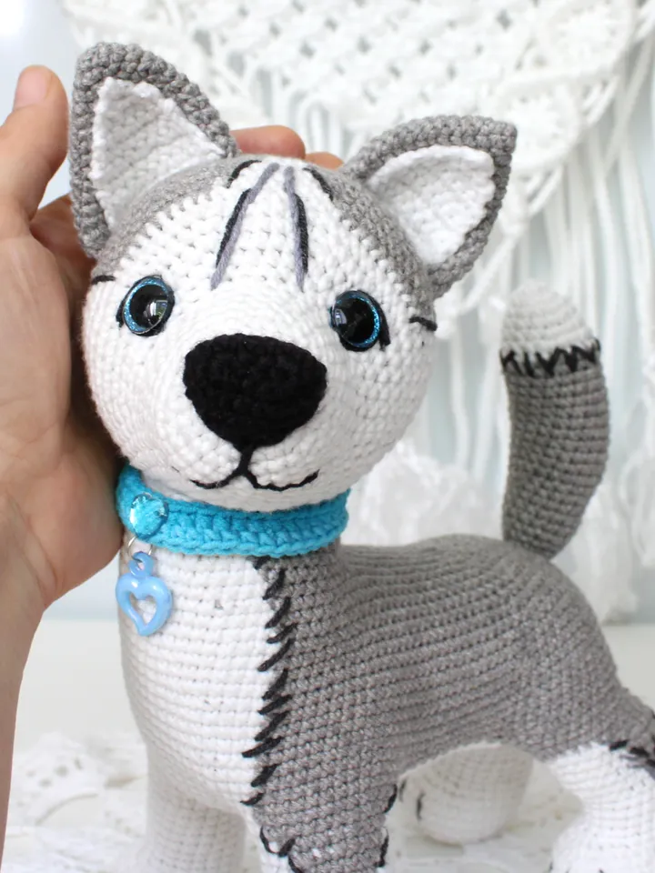 Siberian Husky Crochet Pattern In English Realistic Puppy