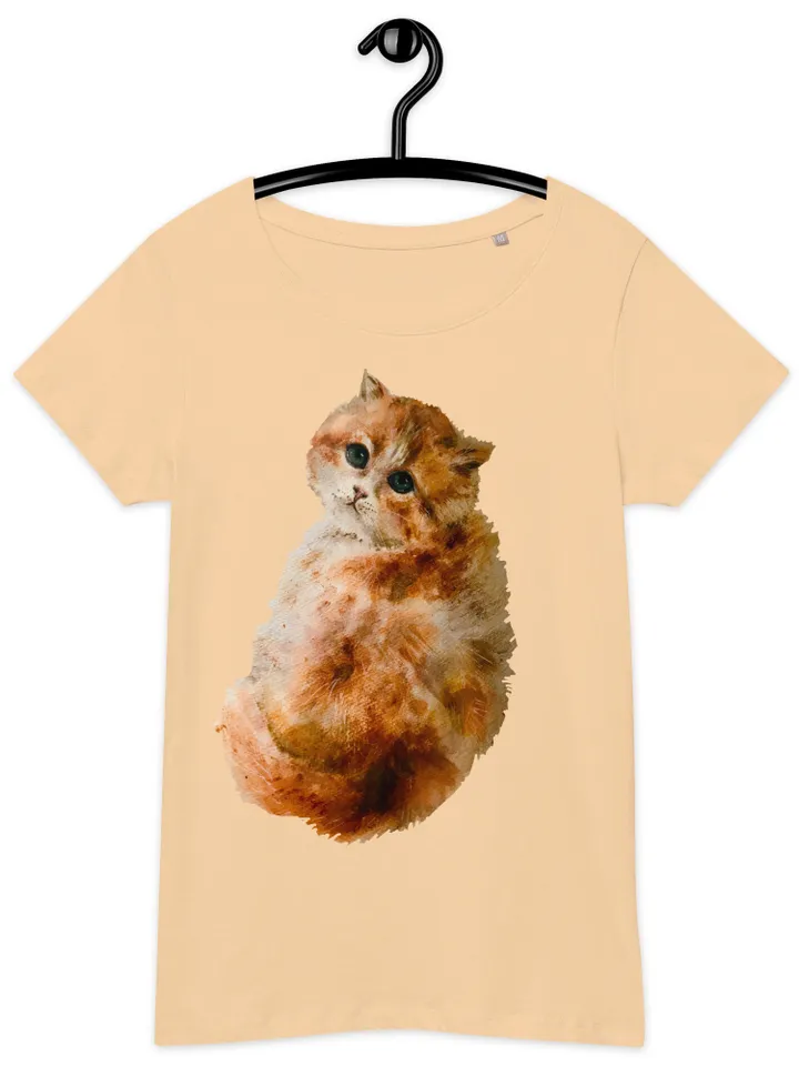 Ginger cat Women’s basic organic t-shirt made with my original design,animals t shirts,cat lovers gifts