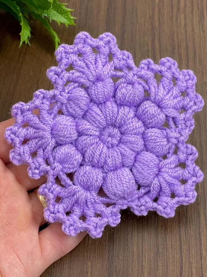 Crochet Rosette Flower Lace Motif Pattern PDF, Vintage-Inspired Floral Tutorial, DIY Coaster, Appliqué, or Home Decor