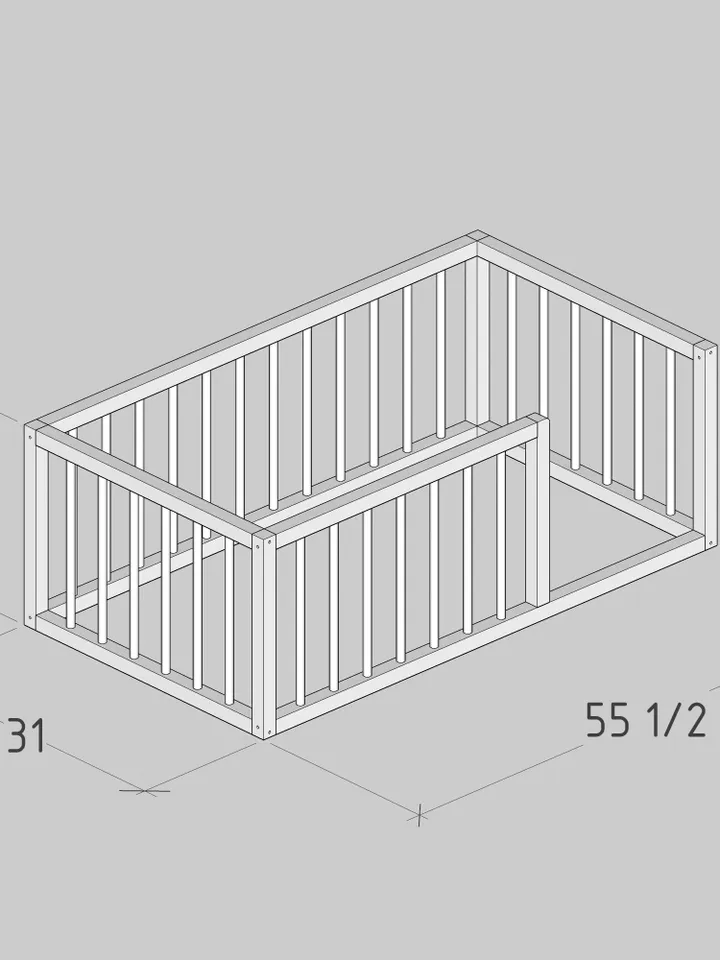 Montessori Floor Bed Plan, Crib Size, PDF, DIY