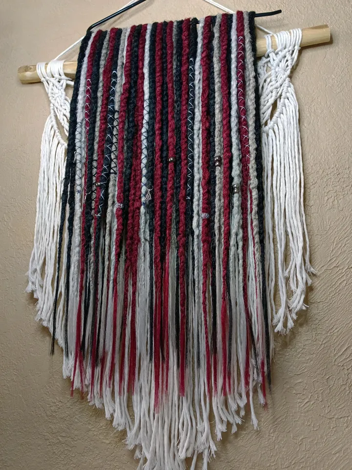Viking dread extension Synthetic Crochet black burgundy gray dreadlocks Double Single ended dread Set Full Head Faux locs Witch hair