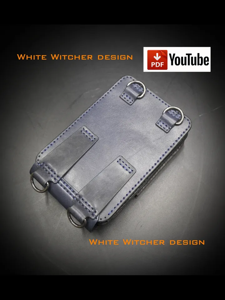 Double belt bag - waist bag - leather pattern.BG37