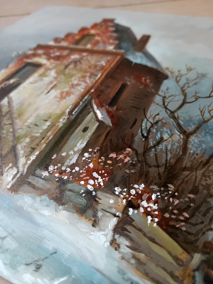 Old Watermill Original Oil Painting