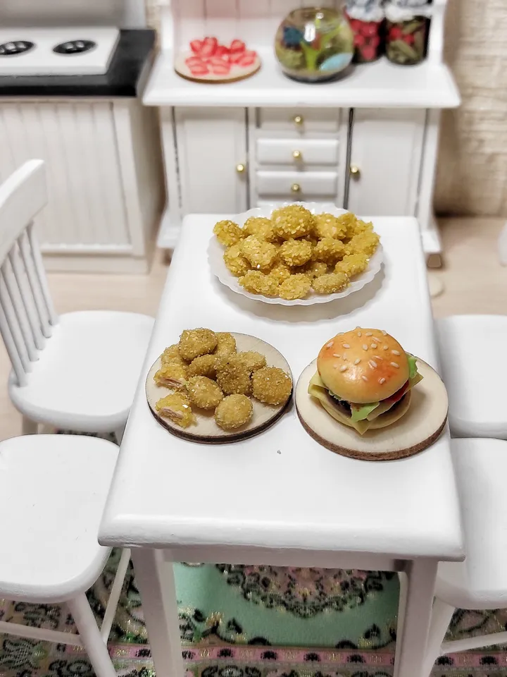 Nuggets for dollhouse, food for dolls, Realistic nuggets, fast food for dolls, miniature food, dollhouse miniature