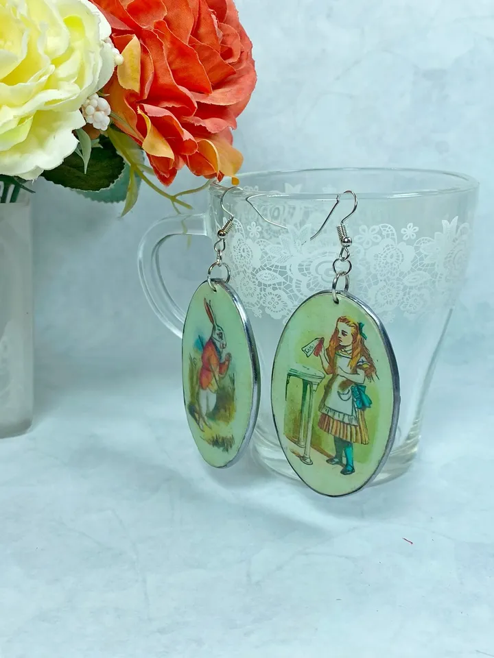 Handmade earrings. UV resin. Individual design.