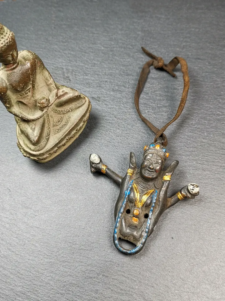 Gandhanra Acient Tibetan Buddhist Statue,Sukhasiddhi Dakini,Shangpakagyu White  Dakini Khechari,Kachod Karmo,Tantric Female Buddha,2.8&quot;