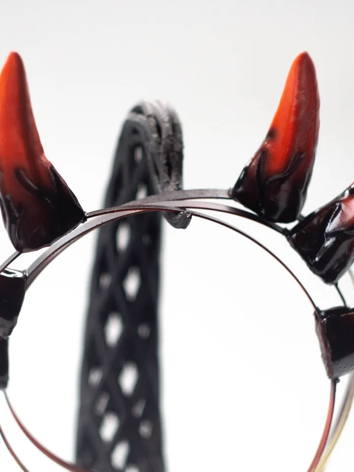 Small Devil Horns, Devil Horns Headband for Halloween, Red Devil Horns, Realistic Fantasy Cosplay Horns