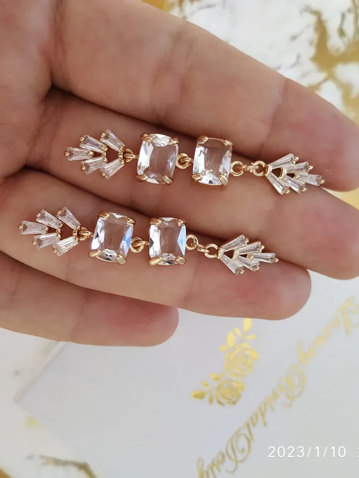Art Deco Statement Wedding Earrings, Sparkling Crystal Chandelier Bridal Earrings, Boho Wedding Earrings, Gatsby Bridal Jewelry Jewellery