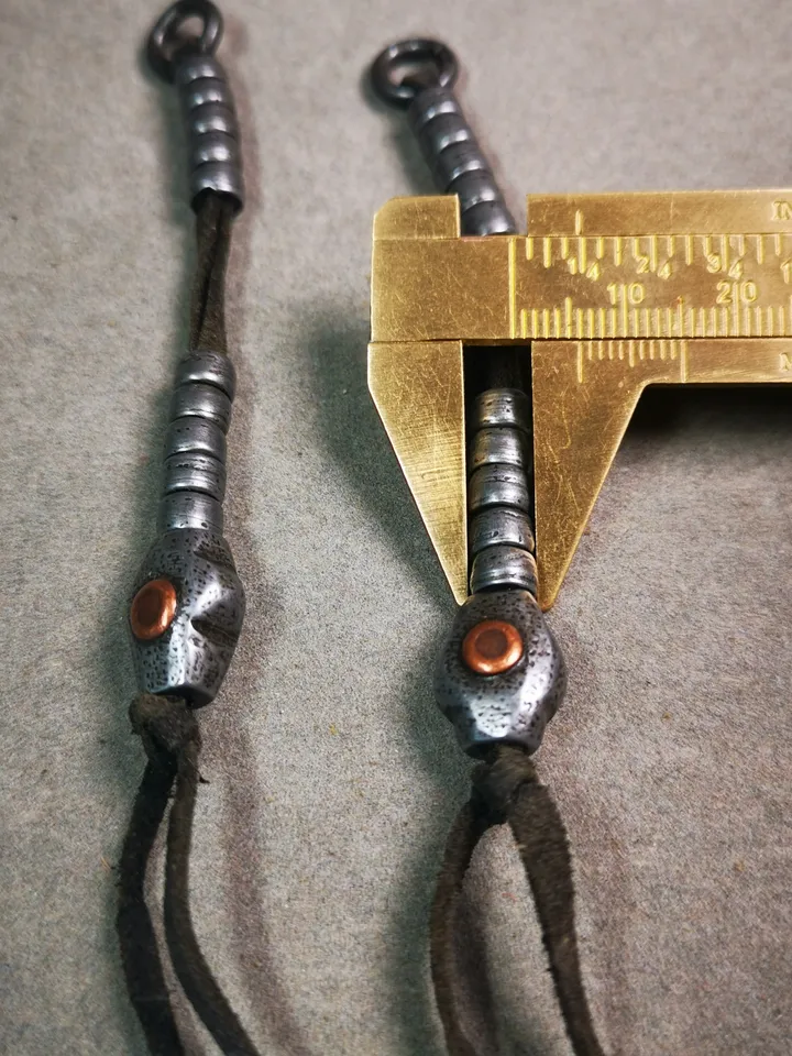 Gandhanra Handmade Tibetan Buddhist Mala Counters,Prayer Bead Counters,Made of Cold Iron,Copper Inlaid