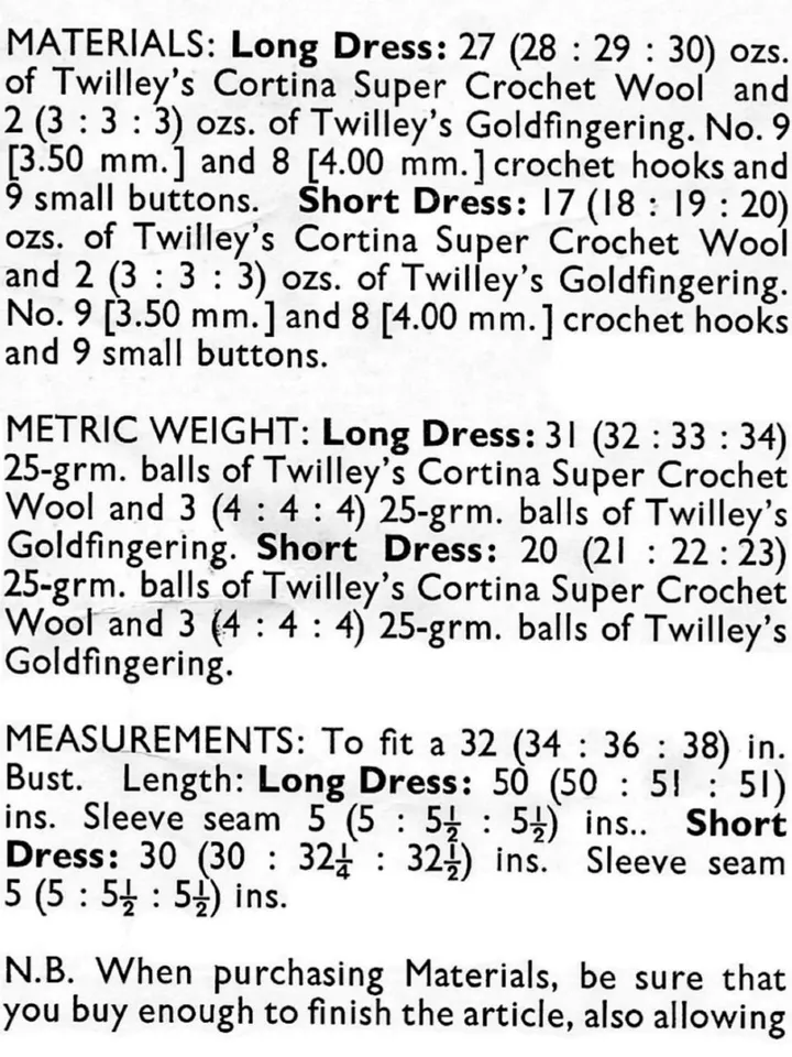 Dress crochet pattern, long dress crochet, short dress crochet pattern pdf