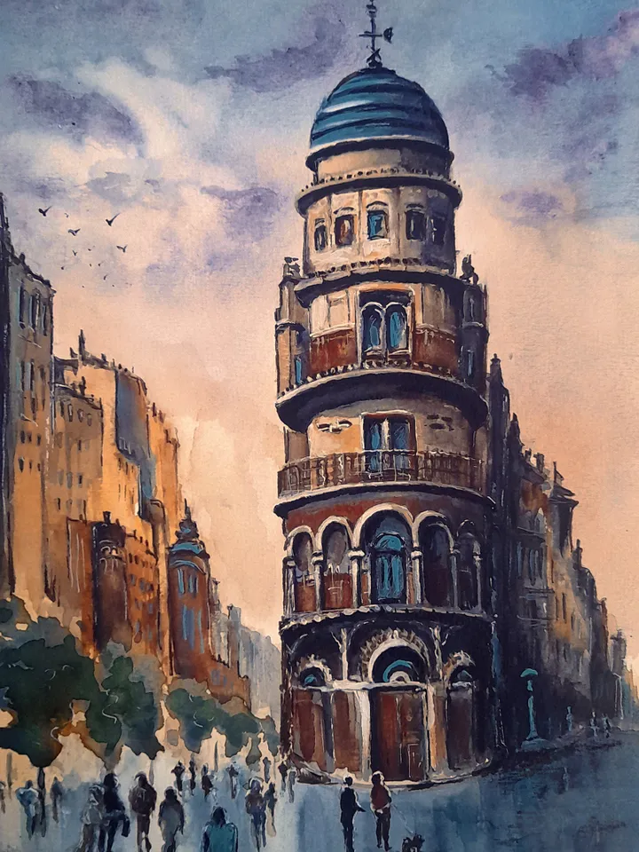Watercolor painting. Seville, Andalusia. 21x30cm (8.3х11,7inches)