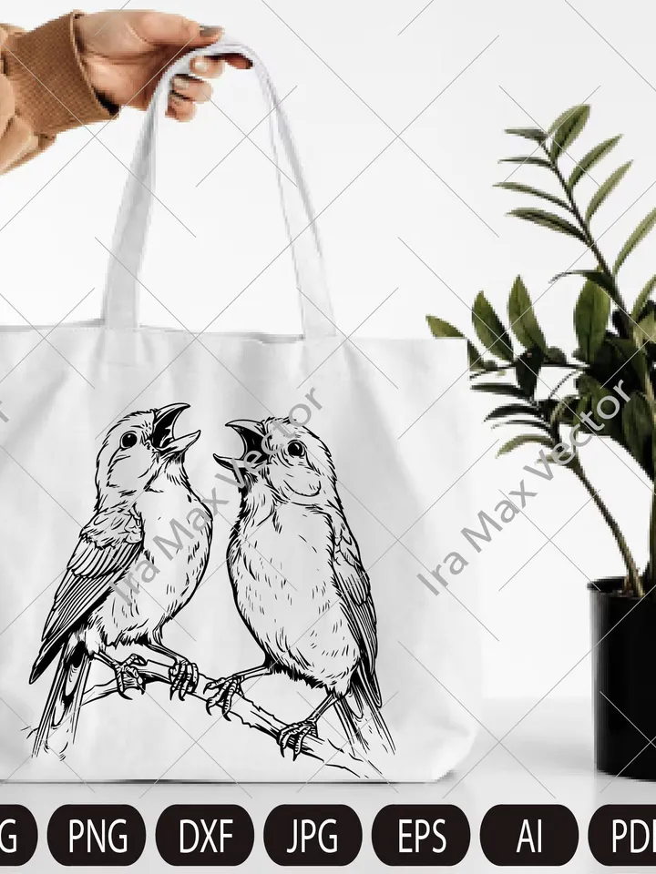 Canary SVG, Canary Bird Svg, Canaries singing svg, Pair of canaries, Canary Png, Canary Clipart, Canary Files