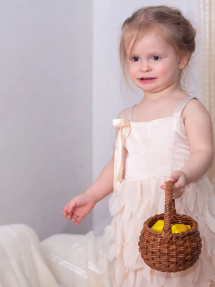 Easter baby basket Small basket Kids bag Wicker baby basket