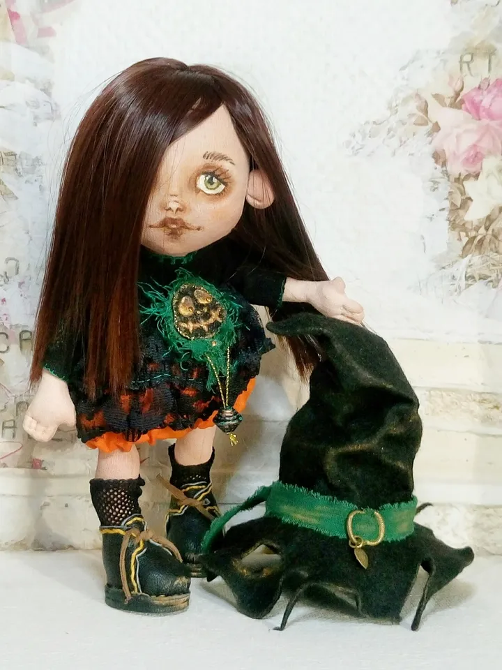 Textile witch doll