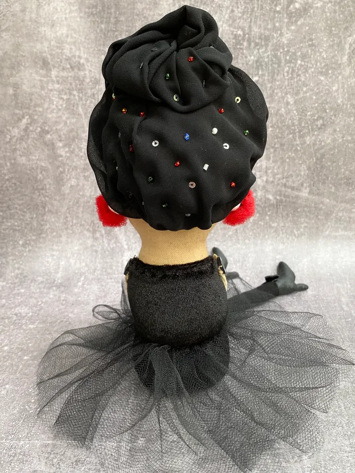 Scary doll for macabre decor . Weird gifts . Cute creepy doll . Halloween doll .