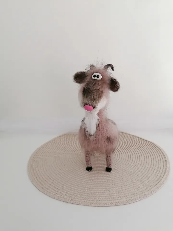 crocheted very cute goat