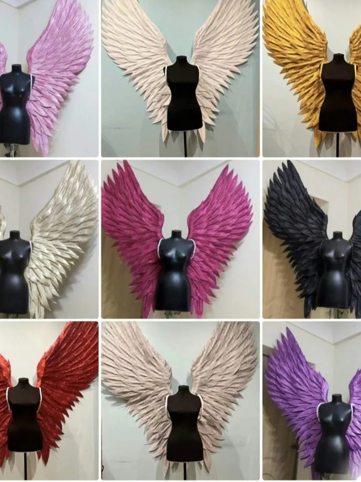 Angel Wings costume, Wings cosplay, Pink sexy wing, Christmas angel, Adult Angelic wings, Dance Show costume, Nightclub