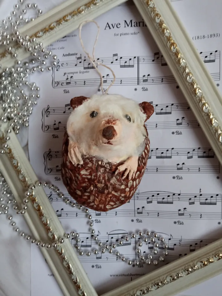 Charming Handmade Hedgehog Ornament - Perfect Decor for Christmas or Room. Holiday's gifts.
Christmas tree toy