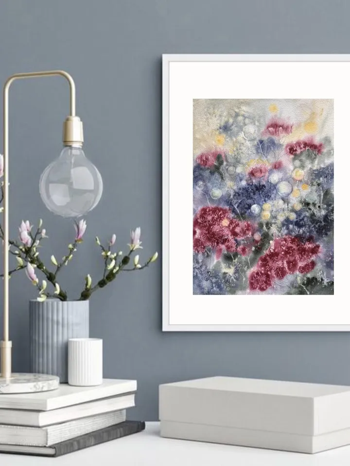 Wildflowers Original Painting Flowers Watercolor Floral Wall Art Spring Painting